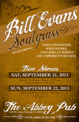 Full Show Video: Bill Evans' Soulgrass (w/Jake Cinninger, Kris Myers & Joel Cummins) @ Abbey Pub 9/21/13