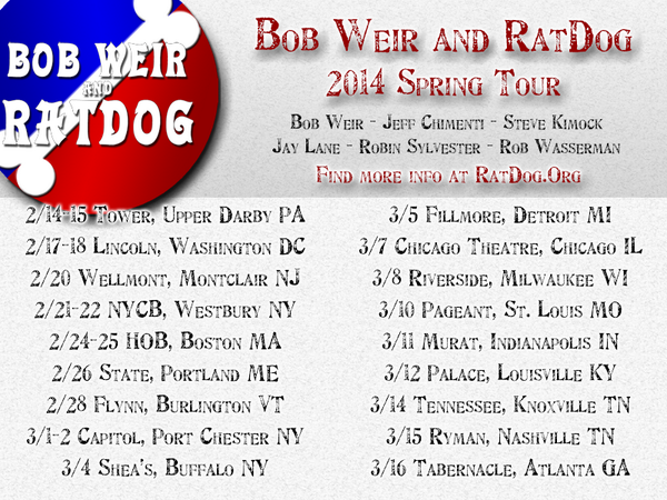 Ratdog To Play Chicago Theater For First Time Ever - March 7th, 2014