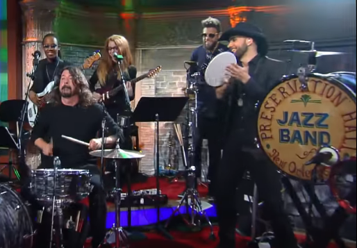 Dave Grohl Performs With Preservation Hall Jazz Band And Jon Batiste